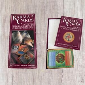 Vintage Karma Cards | 1980s Astrology Oracle Deck by Monte Farber